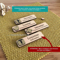 Badges professionnel de santé en bois personnalisé