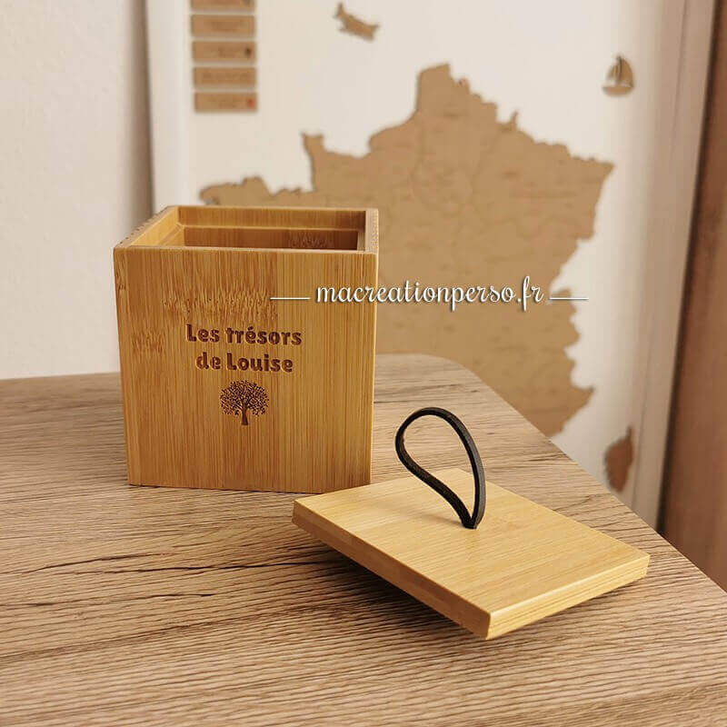 Boite en Bambou personnalisable - Macreationperso
