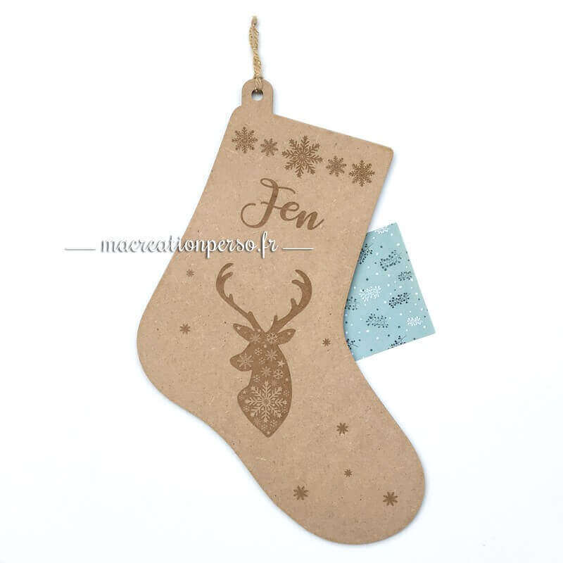 Botte de noël décorative en bois - ma creation perso