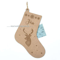 Botte de noël décorative en bois - ma creation perso