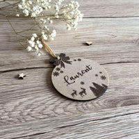Boule pour arbre de Noël gravée 