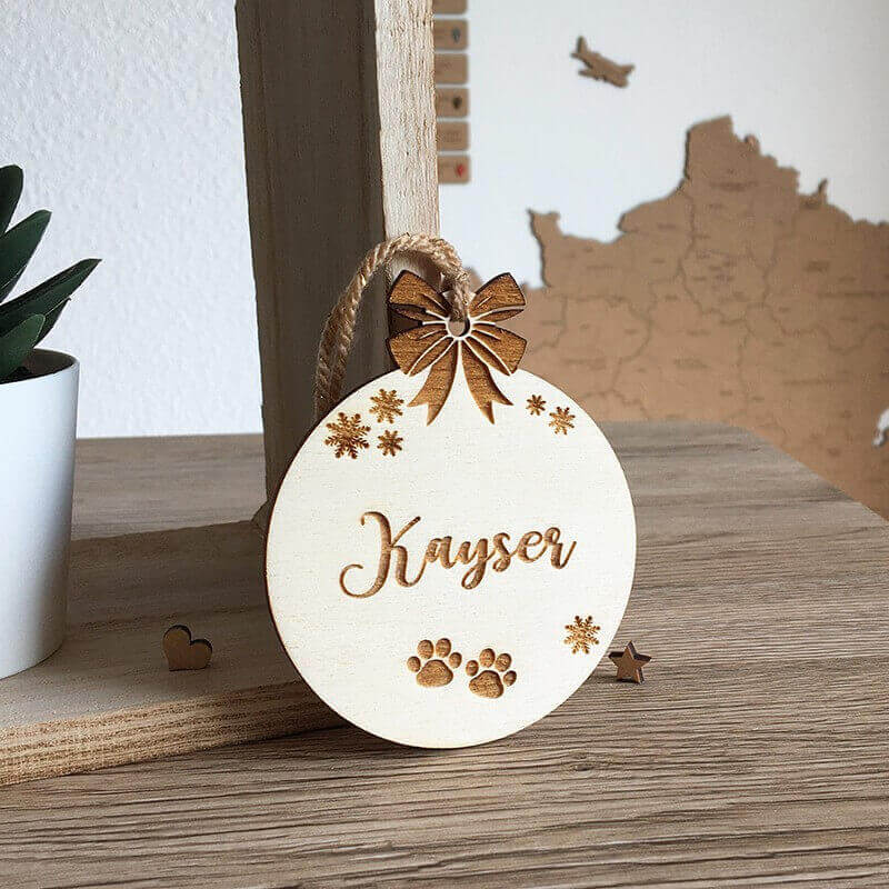 Boule de Noël artisanale pour sapin