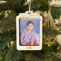 Boule de noël personnalisée photo prénom
