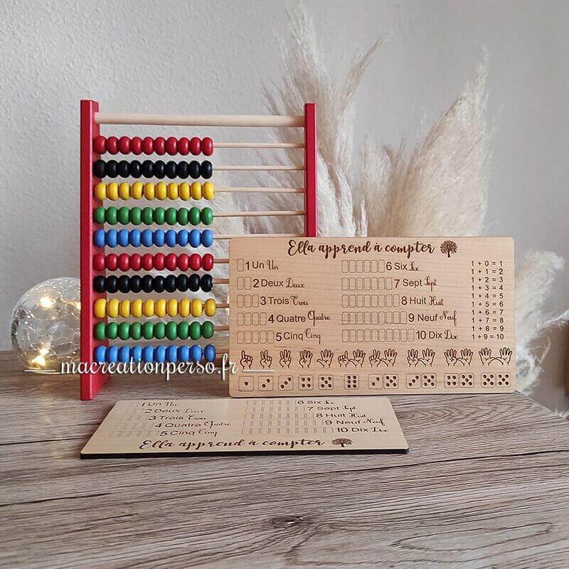 Boulier en bois Montessori enfant compteur