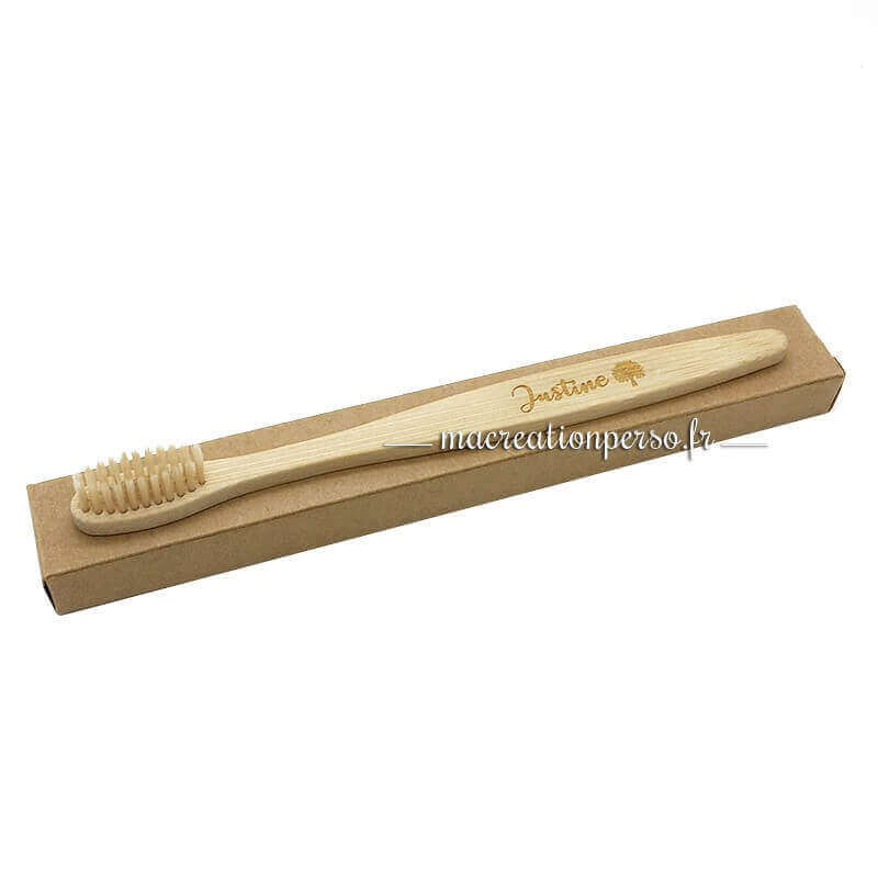 Brosse à dent en Bambou personnalisable