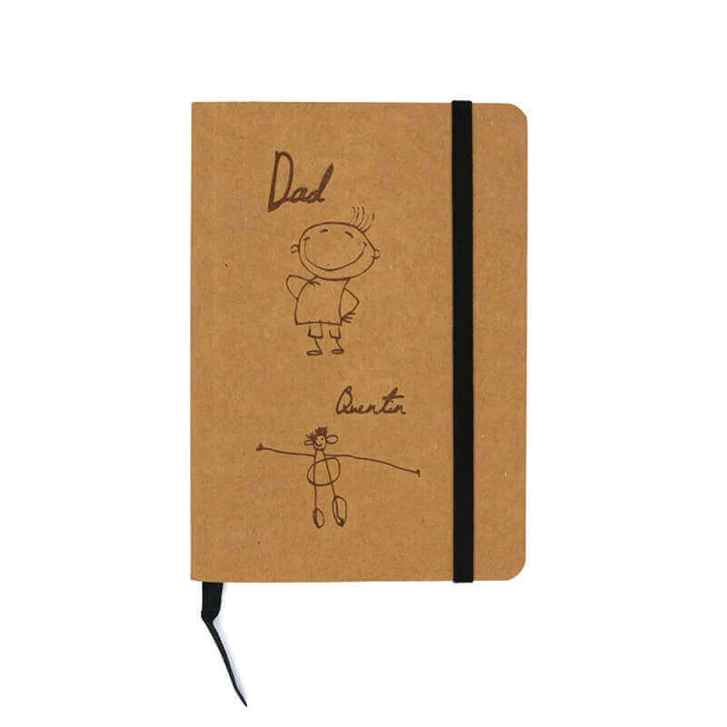 Carnet de notre à graver sur couverture