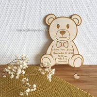 Carte de naissance petit ours
