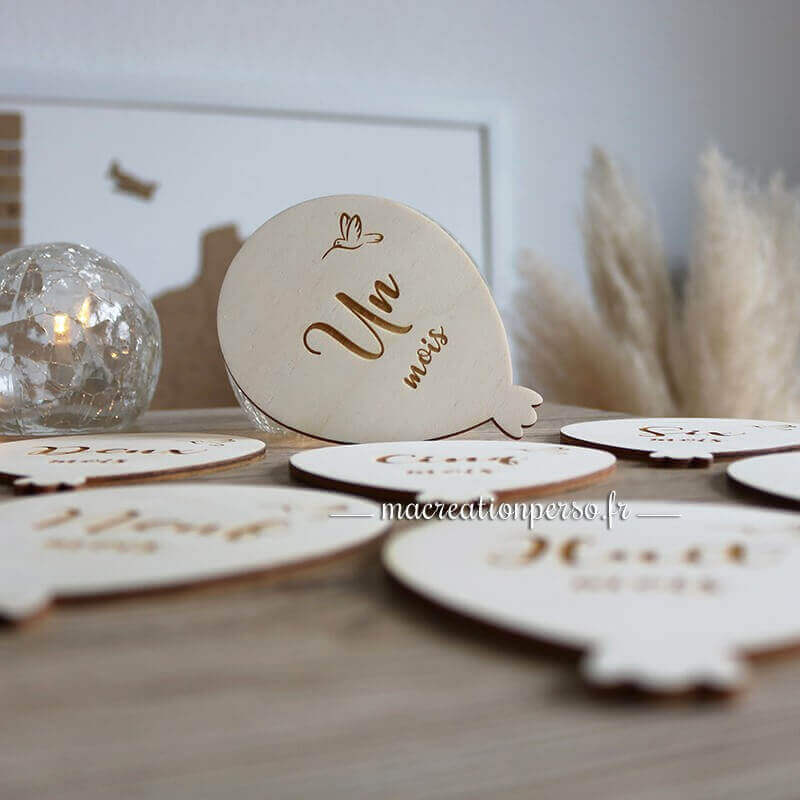  Carte étape bébé gravé