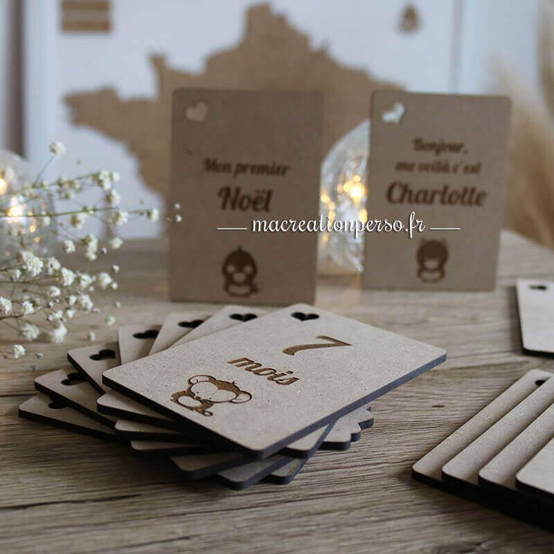 Cartes évolutives pour photos premiers mois