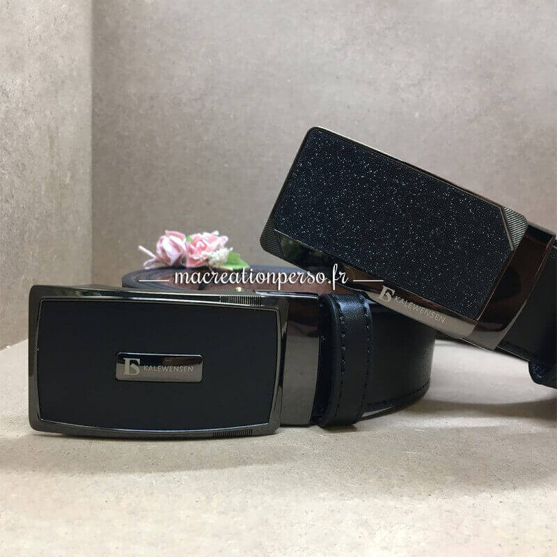 Ceinture automatique en cuir sans trous - Ceinture gravée et personnalisée - macreationperso
