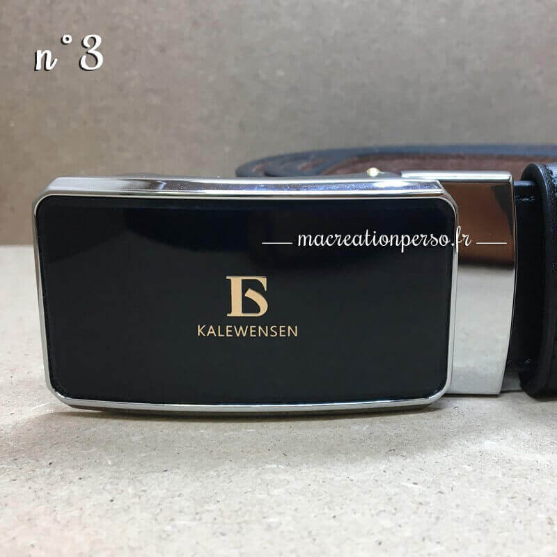 Ceinture automatique Kalewensen noire boucle numéro 3