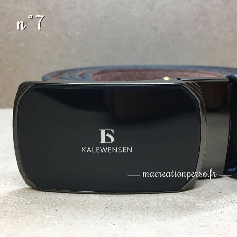 Ceinture automatique Kalewensen noire boucle numéro 7