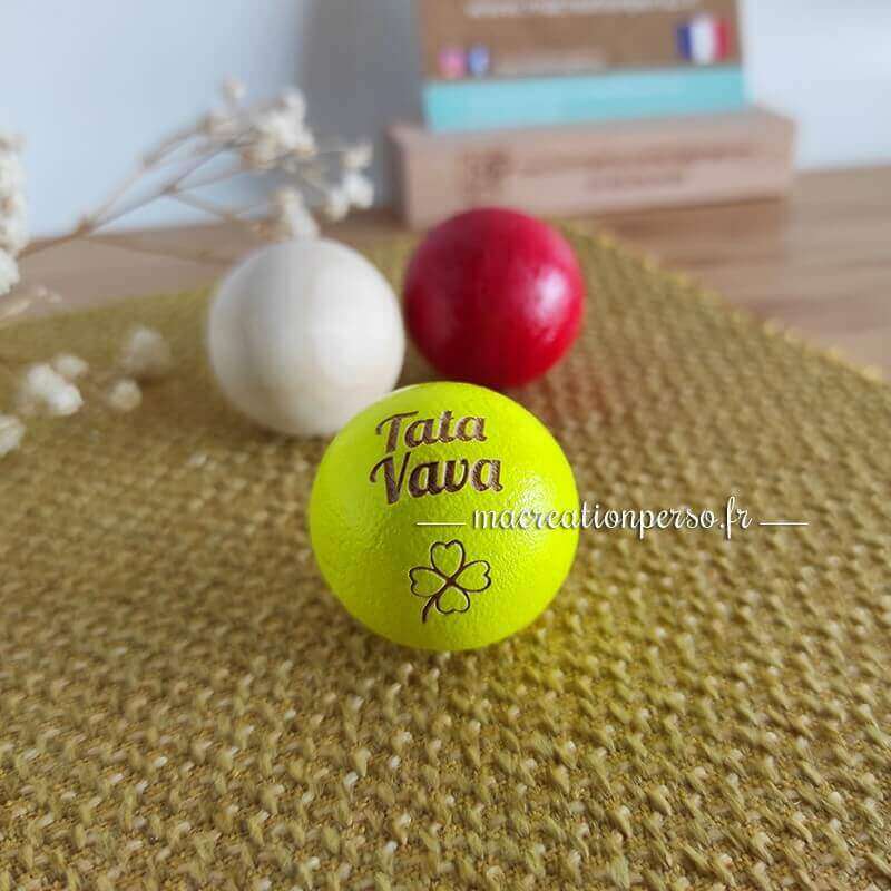 Cochonnet but de pétanque rouge avec logo