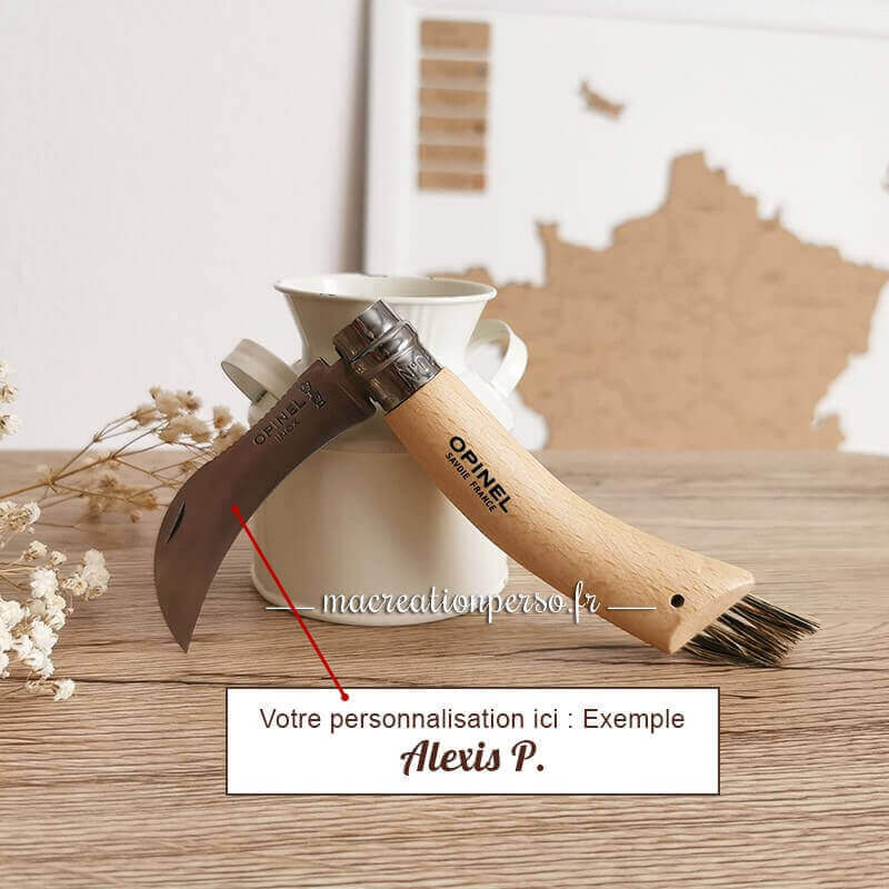 Couteau à champignon avec exemple de personnalisation