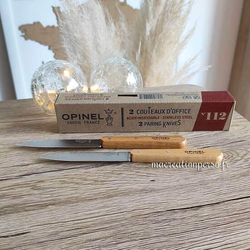 Couteau d'office Opinel n 112 Français gravé X2