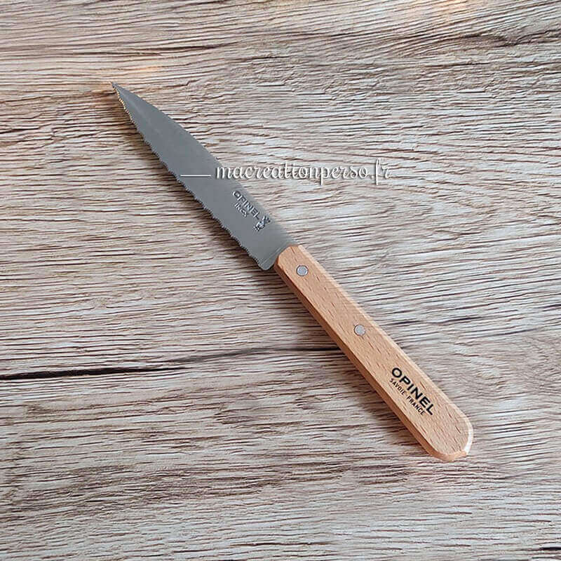 Couteau de cuisine coffret Opinel cranté à personnaliser