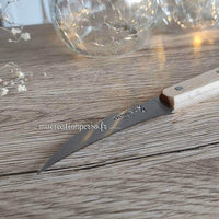 Couteau à légumes Opinel n° 114 gravé avec lame acier inoxydable courbe