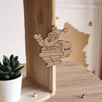 Déco Père Noël gravé prénom Émy