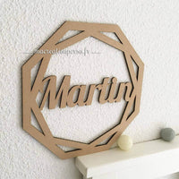 Décoration murale prénom Martin en bois