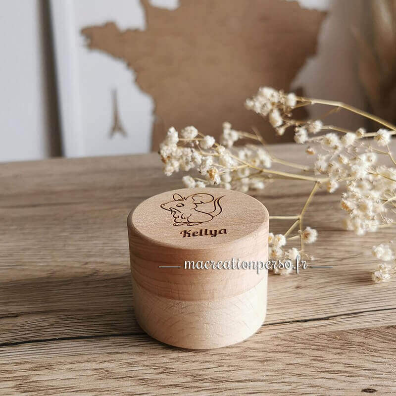 Écrin personnalisable pour dent de lait dessin aux choix