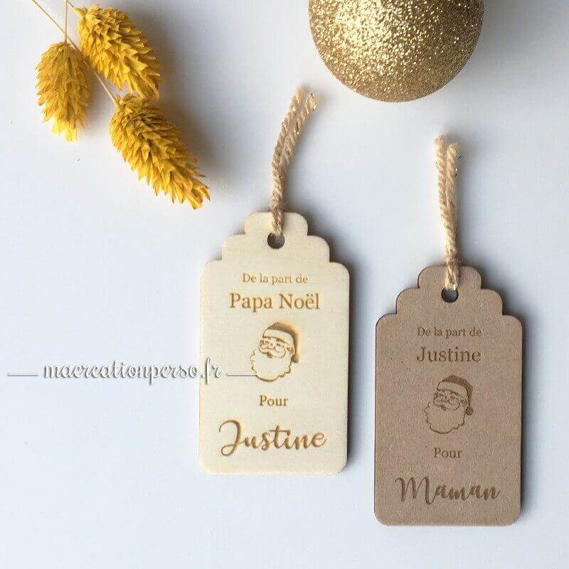 Etiquette personnalisable en bois 