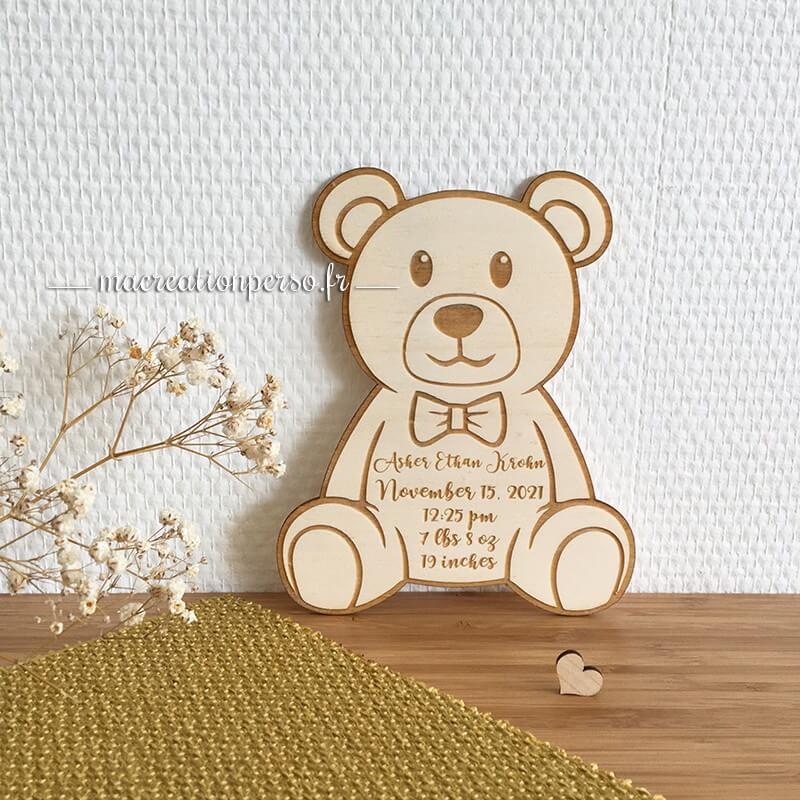 Faire part naissance petit ours