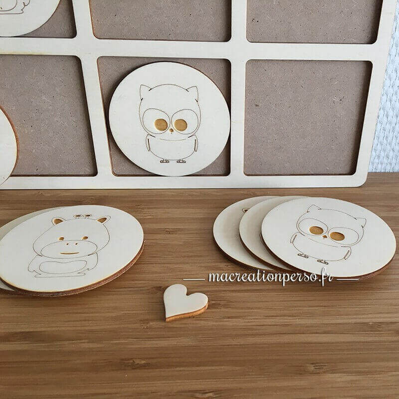 Jeu de mémoire à personaliser en bois