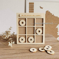 Jeu de morpion en bois personnalisé made in France