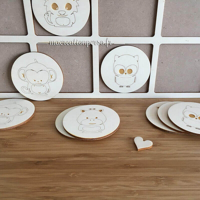 Jeu pour travailler la mémoire en maternelle en bois made in France