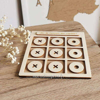 Jeux de morpion original en bois gravé