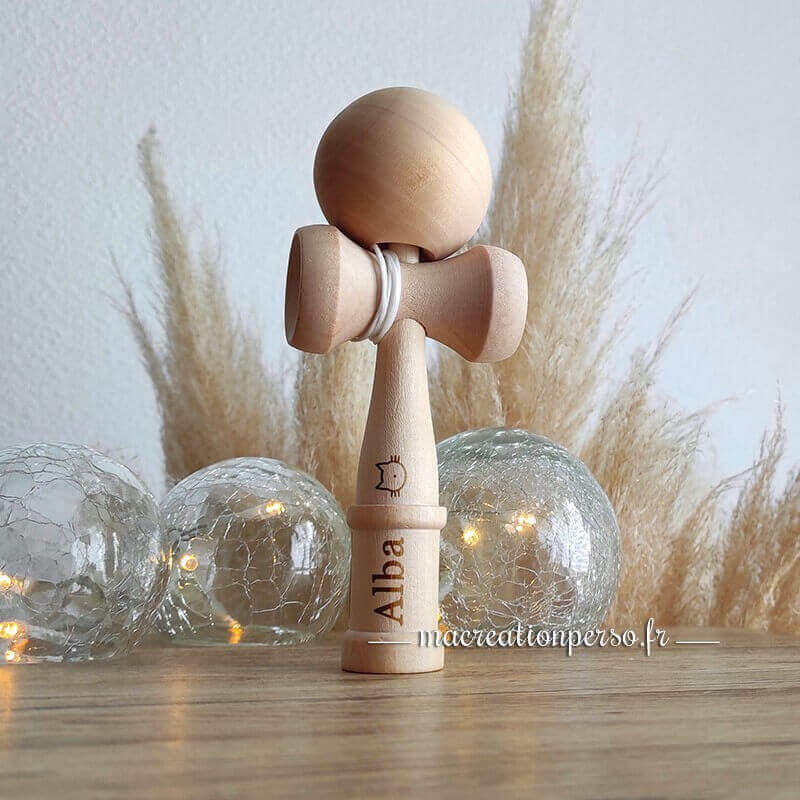 Kendama bilboquet Japonais jeu mini personnalisé en bois Alba