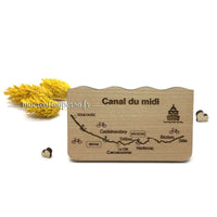 Magnet en bois canal du midi