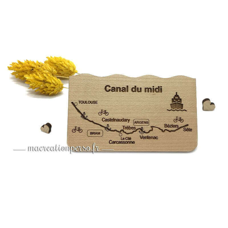 Magnet Canal du midi en bois