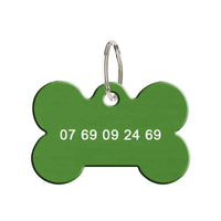 Médaille animal de compagnie en métal os noir personnalisé