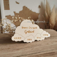 Nuage décoration enfant en bois