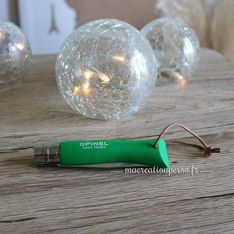 Couteau de poche inox fermé Opinel baroudeur n°7 vert sapin