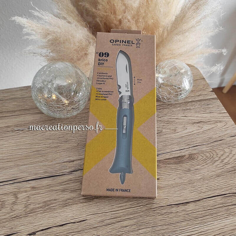 Opinel bricolage numéro 9 gris coffret carton