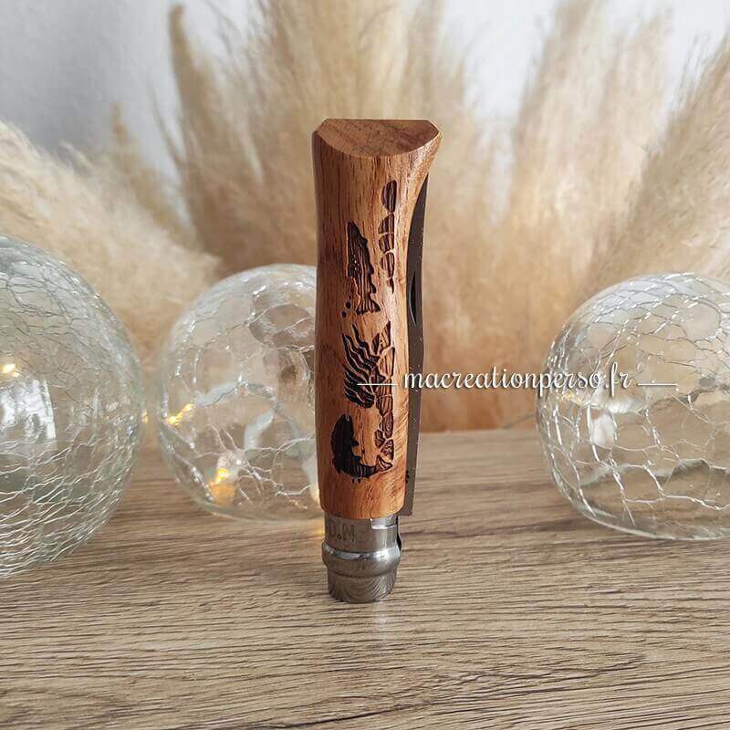 Opinel gravé poisson 