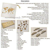 Détail contenu et option de la map personnalisée en bois