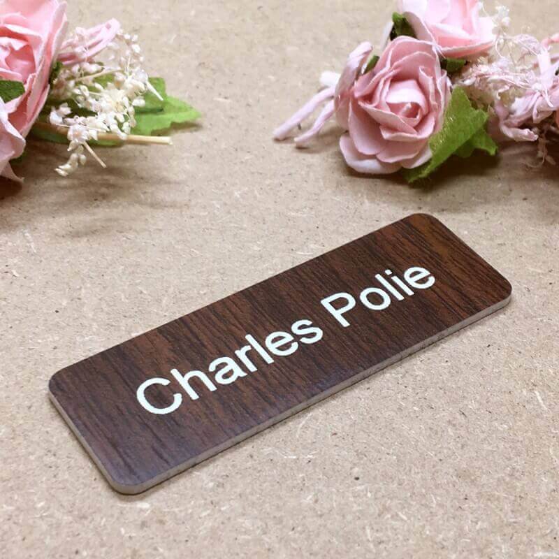 Plaque boite aux lettres originale couleur bois