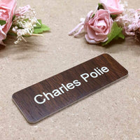 Plaque boite aux lettres originale couleur bois