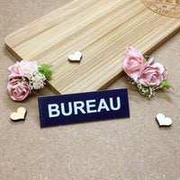 Plaque boite aux lettres pas cher bureau bleu marine