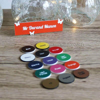 Plaque boîte aux lettres prénom avec papillons et ses coloris disponibles