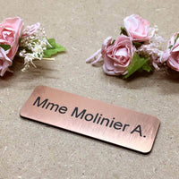 Plaque de boite aux lettres personnalisable couleur cuivre