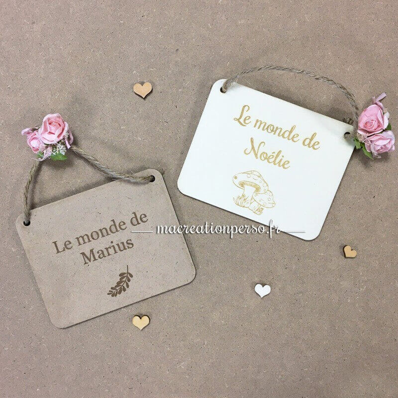 Plaque de porte personnalisée - macreationperso