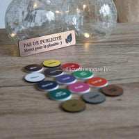 Plaque “pas de publicité merci pour la planète” avec coloris au choix