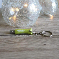 Porte clé couteau Opinel n° 2 personnalisé vert anis