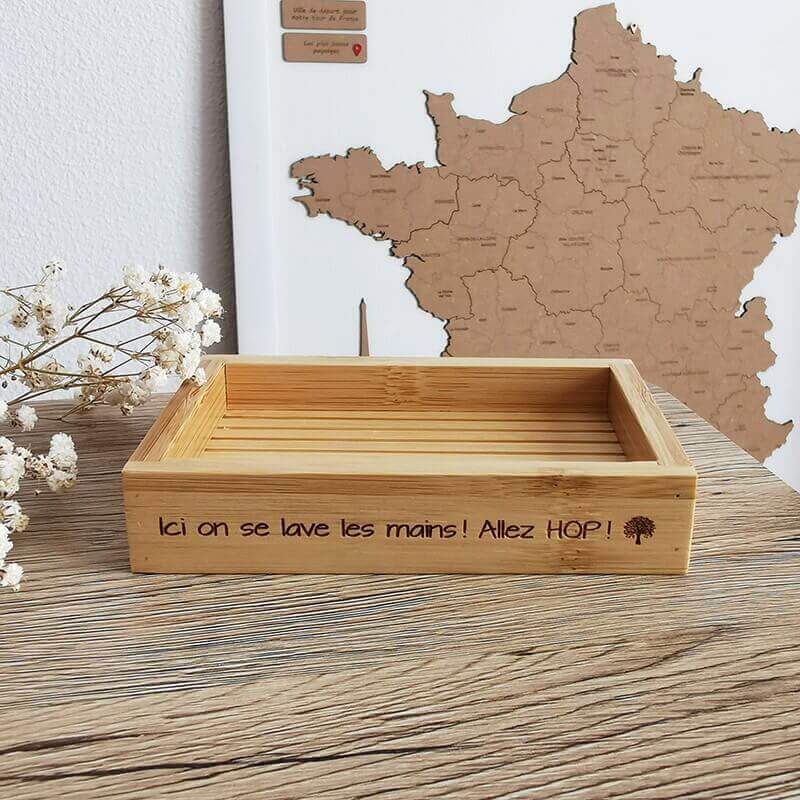 Porte savon original personnalisable en bois