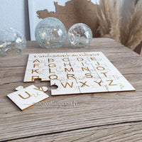 Puzzle Abédécaire en bois personnalisé 16 pièces Prénom Gabriel