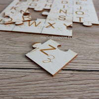 Puzzle prénom personnalisé en bois alphabet